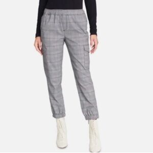 Sanctuary Gray Plaid Cargo Ankle Pants from Anthropologie